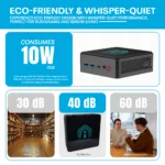 Eco-friendly and whisper-quiet Pulcro TurnKey Two Mini PC consuming just 10W idle.