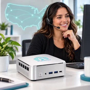 U.S.-Based Support for Your TurnKey Node U.S.-based technical support for the Pulcro.io TurnKey Node mini PC