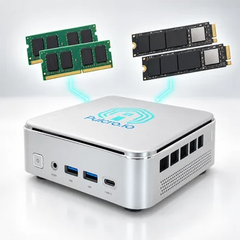 Upgradeable TurnKey Node Mini PC Hardware Upgradeable Pulcro.io TurnKey Node mini PC with DDR4 memory and M.2 SSD storage